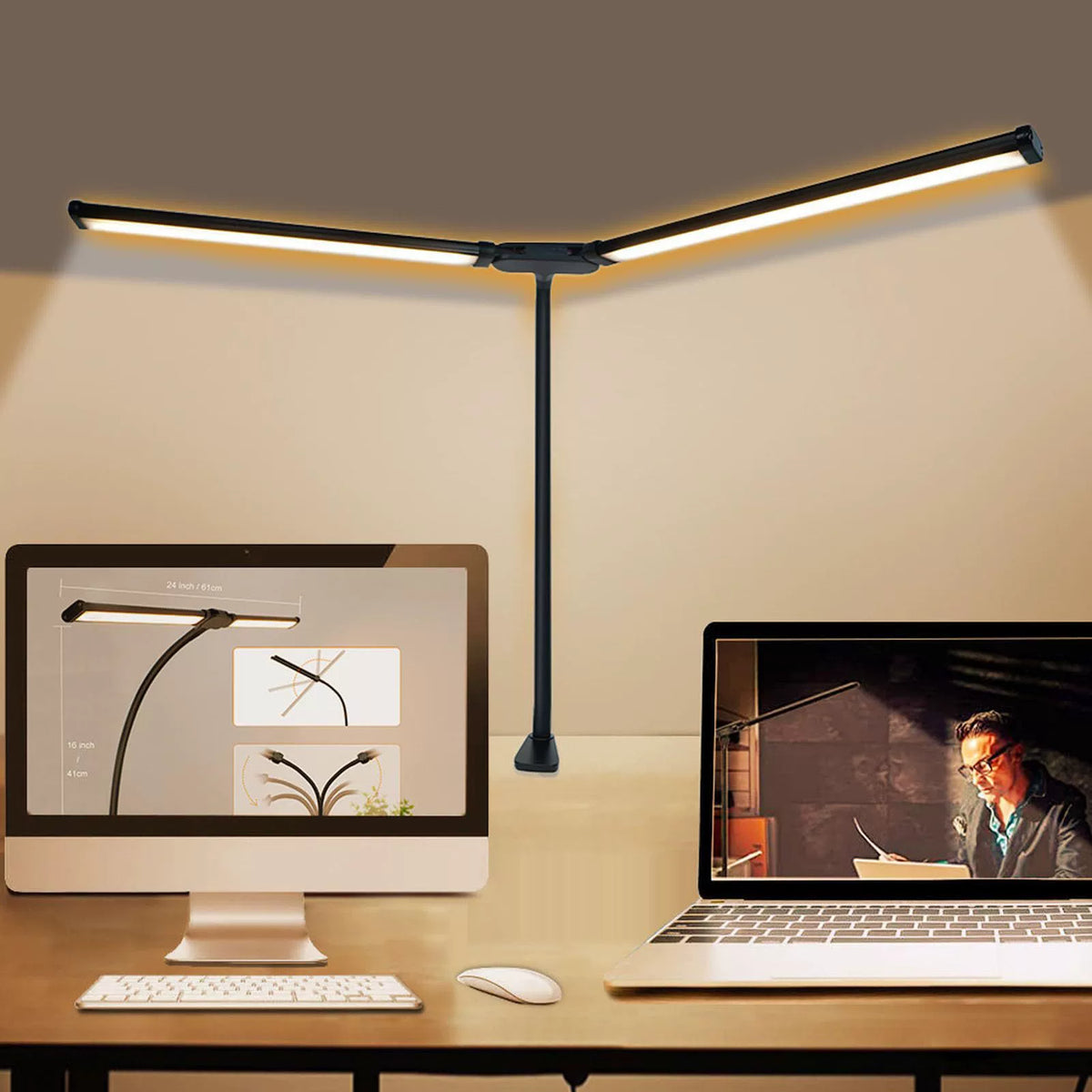 Trevkano Flexible Gooseneck Clip-On LED Desk Lamp - product image 1